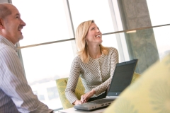 Woman in Sweater Talking 1